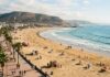 Agadir & Taghazout Travel Guide: Beaches, Surfing & Souss Valley Sweeping golden sand beach crescent and Atlantic ocean waves in Agadir and Taghazout Morocco