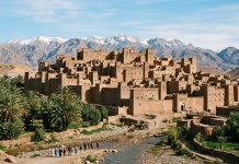 7 Days in Morocco: The Classic First-Timer Itinerary Ait Ben Haddou clay kasbah in Morocco with Atlas Mountains