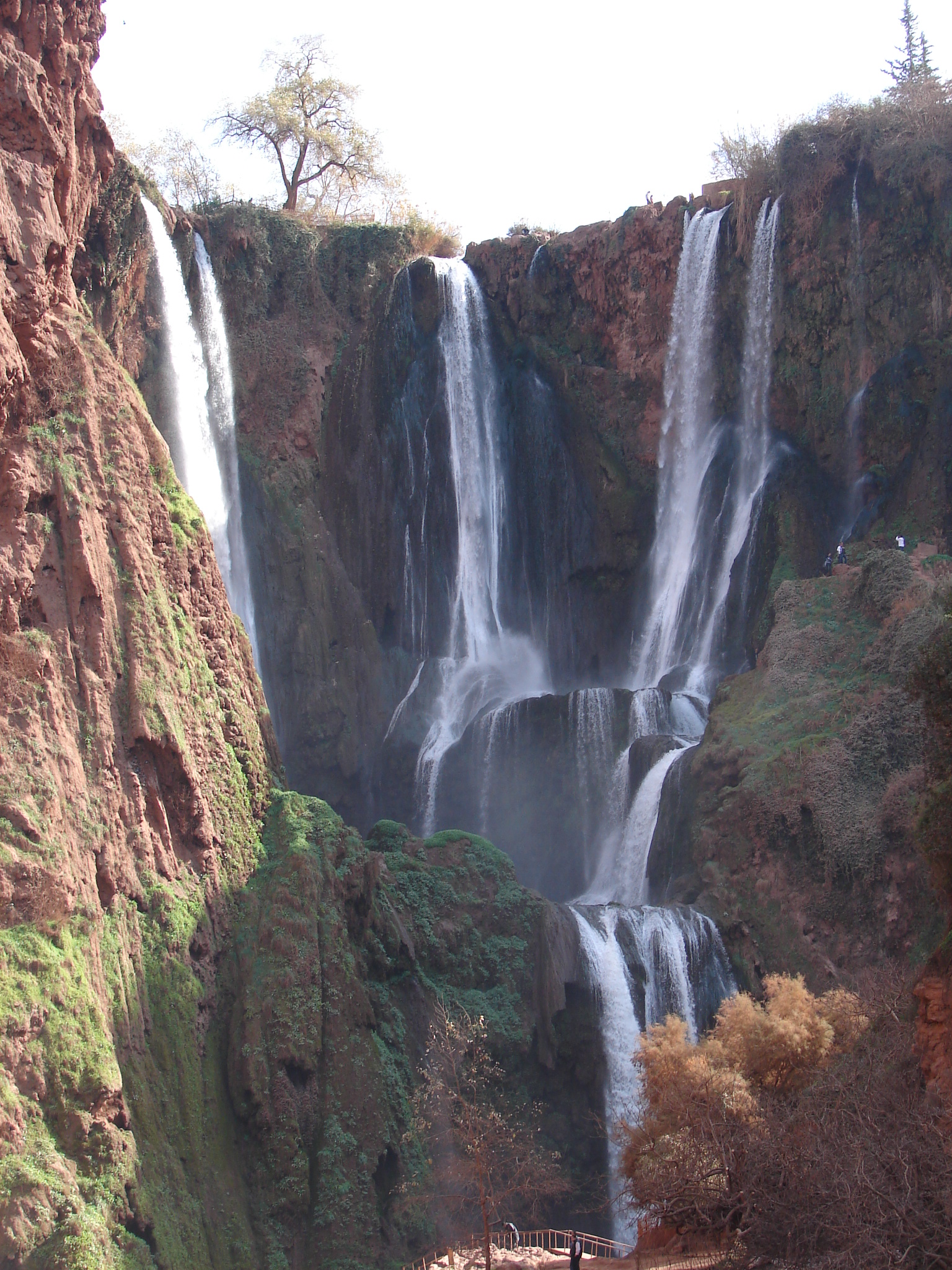 Ouzoud waterfall plunging 110 meters into the El Abid gorge in Morocco