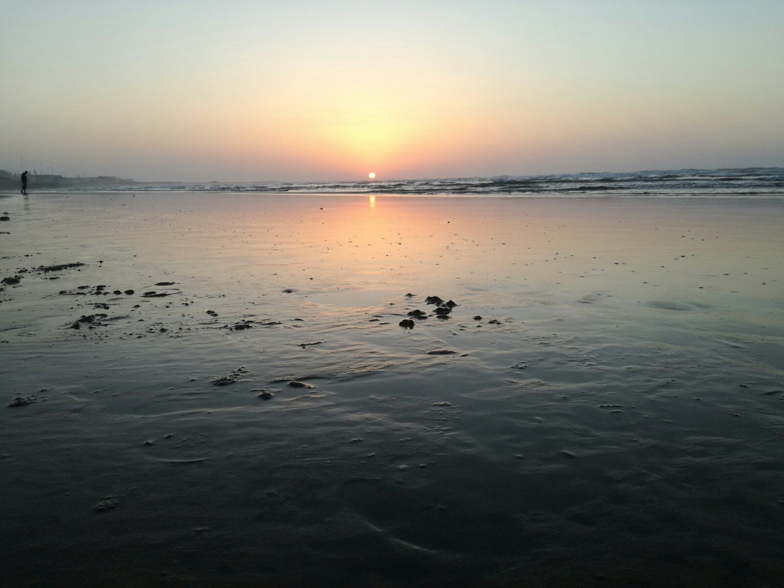 Things to do in Casablanca: sunset over the Atlantic Ocean from the coast