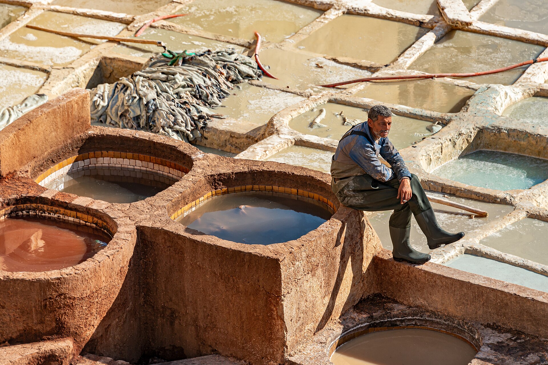 Chouara Tannery dye pits, one of the top things to do in Fez Morocco